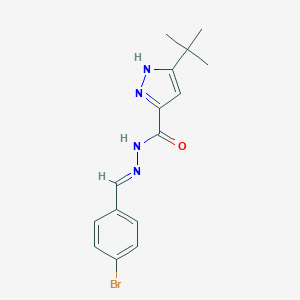 molecular formula C15H17BrN4O B400725 N'-[(E)-(4-bromophenyl)methylidene]-3-tert-butyl-1H-pyrazole-5-carbohydrazide CAS No. 1305337-97-6
