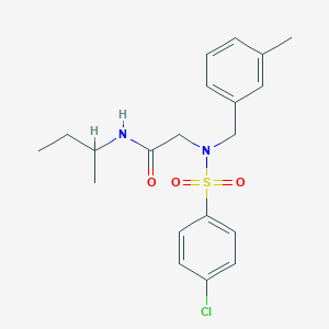 molecular formula C20H25ClN2O3S B4007265 N~1~-(仲丁基)-N~2~-[(4-氯苯基)磺酰基]-N~2~-(3-甲基苄基)甘氨酰胺 