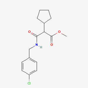 molecular formula C16H20ClNO3 B4007276 3-[(4-氯苄基)氨基]-2-环戊基-3-氧代丙酸甲酯 