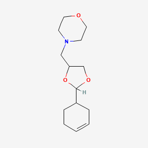 molecular formula C14H23NO3 B4007284 4-{[2-(3-cyclohexen-1-yl)-1,3-dioxolan-4-yl]methyl}morpholine CAS No. 97303-79-2