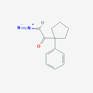 molecular formula C13H14N2O B400729 2-Diazo-1-(1-phenylcyclopentyl)ethanone 