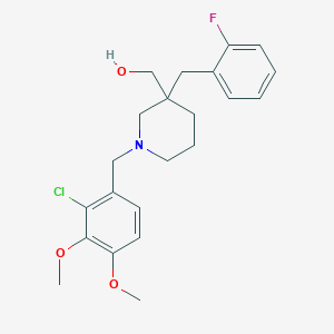 [1-(2-chloro-3,4-dimethoxybenzyl)-3-(2-fluorobenzyl)-3-piperidinyl]methanol
