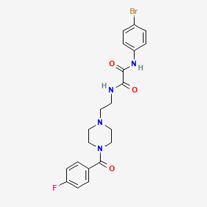 molecular formula C21H22BrFN4O3 B4007299 N-(4-溴苯基)-N'-{2-[4-(4-氟苯甲酰)-1-哌嗪基]乙基}乙二酰胺 
