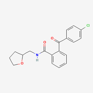 molecular formula C19H18ClNO3 B4007304 2-(4-chlorobenzoyl)-N-(tetrahydro-2-furanylmethyl)benzamide 