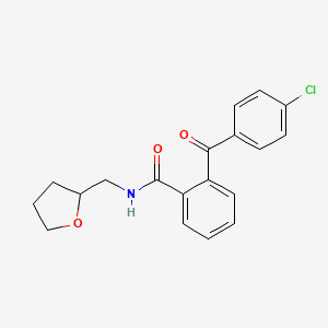 molecular formula C19H18ClNO3 B4007304 2-(4-氯苯甲酰)-N-(四氢-2-呋喃基甲基)苯甲酰胺 