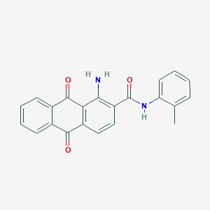molecular formula C22H16N2O3 B400732 1-amino-N-(2-methylphenyl)-9,10-dioxo-9,10-dihydroanthracene-2-carboxamide 