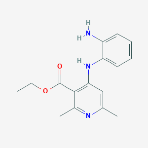 molecular formula C16H19N3O2 B400733 Ethyl 4-(2-aminoanilino)-2,6-dimethylnicotinate 