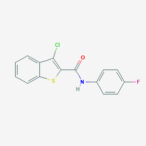 molecular formula C15H9ClFNOS B400734 3-chloro-N-(4-fluorophenyl)-1-benzothiophene-2-carboxamide CAS No. 313980-55-1
