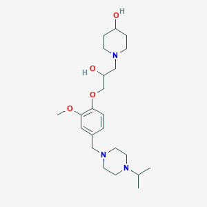 1-(2-hydroxy-3-{4-[(4-isopropyl-1-piperazinyl)methyl]-2-methoxyphenoxy}propyl)-4-piperidinol