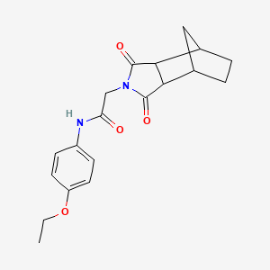 molecular formula C19H22N2O4 B4007346 2-(3,5-dioxo-4-azatricyclo[5.2.1.0~2,6~]dec-4-yl)-N-(4-ethoxyphenyl)acetamide 