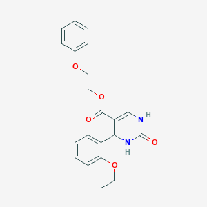molecular formula C22H24N2O5 B400735 2-Phenoxyethyl 4-(2-ethoxyphenyl)-6-methyl-2-oxo-1,2,3,4-tetrahydropyrimidine-5-carboxylate 