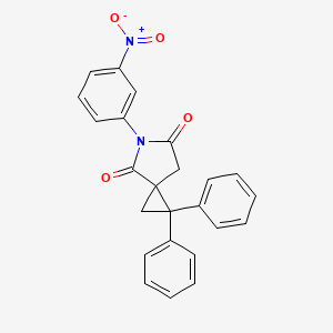 molecular formula C24H18N2O4 B4007365 5-(3-nitrophenyl)-1,1-diphenyl-5-azaspiro[2.4]heptane-4,6-dione 