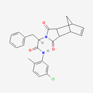 N-(5-chloro-2-methylphenyl)-2-(3,5-dioxo-4-azatricyclo[5.2.1.0~2,6~]dec-8-en-4-yl)-3-phenylpropanamide