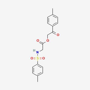 molecular formula C18H19NO5S B4007378 2-(4-methylphenyl)-2-oxoethyl N-[(4-methylphenyl)sulfonyl]glycinate 