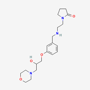 molecular formula C20H31N3O4 B4007384 1-[2-({3-[2-hydroxy-3-(4-morpholinyl)propoxy]benzyl}amino)ethyl]-2-pyrrolidinone 