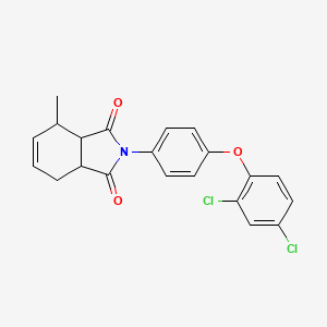 molecular formula C21H17Cl2NO3 B4007386 2-[4-(2,4-dichlorophenoxy)phenyl]-4-methyl-3a,4,7,7a-tetrahydro-1H-isoindole-1,3(2H)-dione 