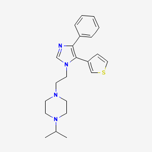 molecular formula C22H28N4S B4007400 1-isopropyl-4-{2-[4-phenyl-5-(3-thienyl)-1H-imidazol-1-yl]ethyl}piperazine 