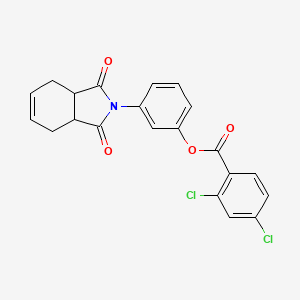 molecular formula C21H15Cl2NO4 B4007411 3-(1,3-dioxo-1,3,3a,4,7,7a-hexahydro-2H-isoindol-2-yl)phenyl 2,4-dichlorobenzoate 