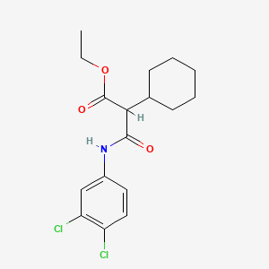 molecular formula C17H21Cl2NO3 B4007425 2-环己基-3-[(3,4-二氯苯基)氨基]-3-氧代丙酸乙酯 