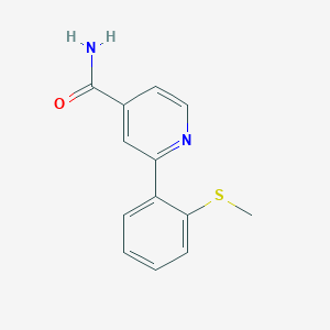 molecular formula C13H12N2OS B4007438 2-[2-(methylthio)phenyl]isonicotinamide 