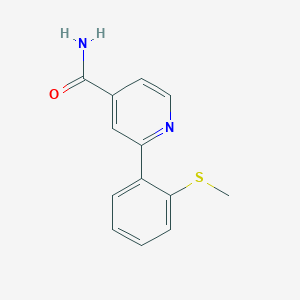 molecular formula C13H12N2OS B4007438 2-[2-(甲硫基)苯基]异烟酰胺 