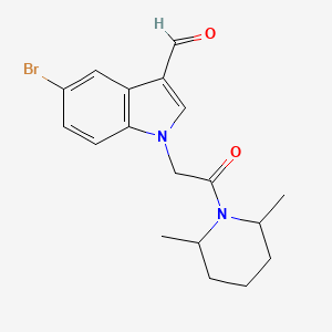5-bromo-1-[2-(2,6-dimethyl-1-piperidinyl)-2-oxoethyl]-1H-indole-3-carbaldehyde