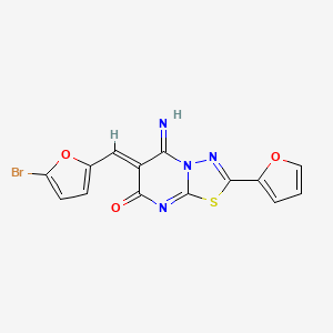 6-[(5-bromo-2-furyl)methylene]-2-(2-furyl)-5-imino-5,6-dihydro-7H-[1,3,4]thiadiazolo[3,2-a]pyrimidin-7-one