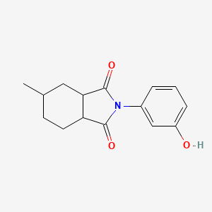 molecular formula C15H17NO3 B4007469 2-(3-羟基苯基)-5-甲基六氢-1H-异吲哚-1,3(2H)-二酮 