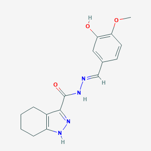 N'-[(E)-(3-hydroxy-4-methoxyphenyl)methylidene]-4,5,6,7-tetrahydro-1H-indazole-3-carbohydrazide