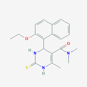 molecular formula C20H23N3O2S B4007480 4-(2-乙氧基-1-萘基)-N,N,6-三甲基-2-硫代-1,2,3,4-四氢-5-嘧啶甲酰胺 