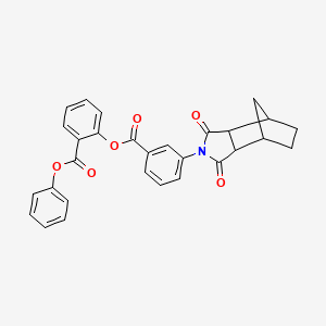 molecular formula C29H23NO6 B4007497 苯基 2-{[3-(3,5-二氧代-4-氮杂三环[5.2.1.0~2,6~]癸-4-基)苯甲酰基]氧基}苯甲酸酯 