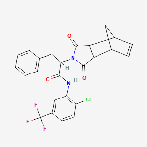 molecular formula C25H20ClF3N2O3 B4007505 N-[2-氯-5-(三氟甲基)苯基]-2-(3,5-二氧代-4-氮杂三环[5.2.1.0~2,6~]癸-8-烯-4-基)-3-苯基丙酰胺 