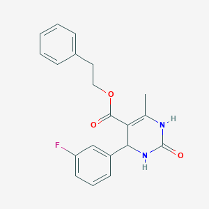molecular formula C20H19FN2O3 B400751 2-Phenylethyl 4-(3-fluorophenyl)-6-methyl-2-oxo-1,2,3,4-tetrahydropyrimidine-5-carboxylate CAS No. 297743-80-7