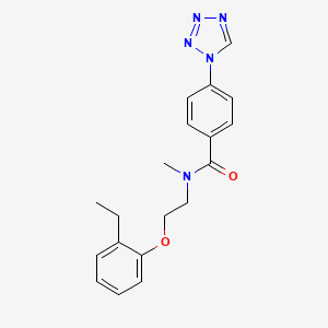 molecular formula C19H21N5O2 B4007524 N-[2-(2-乙基苯氧基)乙基]-N-甲基-4-(1H-四唑-1-基)苯甲酰胺 