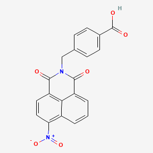 molecular formula C20H12N2O6 B4007540 4-[(6-nitro-1,3-dioxo-1H-benzo[de]isoquinolin-2(3H)-yl)methyl]benzoic acid 