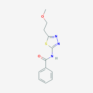 molecular formula C12H13N3O2S B400755 N-[5-(2-methoxyethyl)-1,3,4-thiadiazol-2-yl]benzamide 