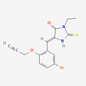 5-[5-bromo-2-(2-propyn-1-yloxy)benzylidene]-3-ethyl-2-thioxo-4-imidazolidinone