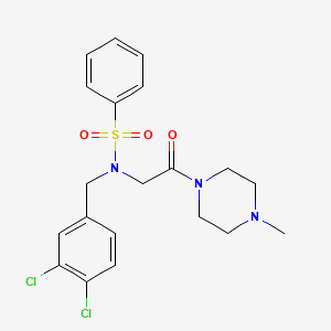 molecular formula C20H23Cl2N3O3S B4007570 N-(3,4-二氯苄基)-N-[2-(4-甲基-1-哌嗪基)-2-氧代乙基]苯磺酰胺 