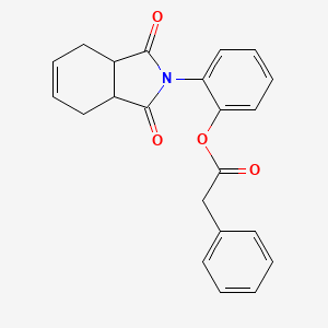 molecular formula C22H19NO4 B4007599 2-(1,3-dioxo-1,3,3a,4,7,7a-hexahydro-2H-isoindol-2-yl)phenyl phenylacetate 