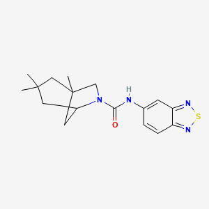 molecular formula C17H22N4OS B4007605 N-2,1,3-benzothiadiazol-5-yl-1,3,3-trimethyl-6-azabicyclo[3.2.1]octane-6-carboxamide 
