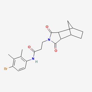 molecular formula C20H23BrN2O3 B4007606 N-(4-bromo-2,3-dimethylphenyl)-3-(3,5-dioxo-4-azatricyclo[5.2.1.0~2,6~]dec-4-yl)propanamide 