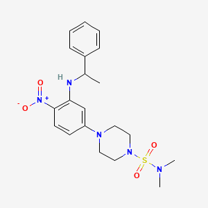 N,N-dimethyl-4-{4-nitro-3-[(1-phenylethyl)amino]phenyl}-1-piperazinesulfonamide