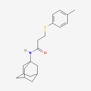 molecular formula C20H27NOS B4007621 N-1-adamantyl-3-[(4-methylphenyl)thio]propanamide 
