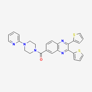 6-{[4-(2-pyridinyl)-1-piperazinyl]carbonyl}-2,3-di-2-thienylquinoxaline