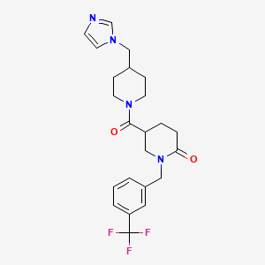 5-{[4-(1H-imidazol-1-ylmethyl)-1-piperidinyl]carbonyl}-1-[3-(trifluoromethyl)benzyl]-2-piperidinone