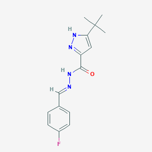 3-tert-butyl-N'-(4-fluorobenzylidene)-1H-pyrazole-5-carbohydrazide