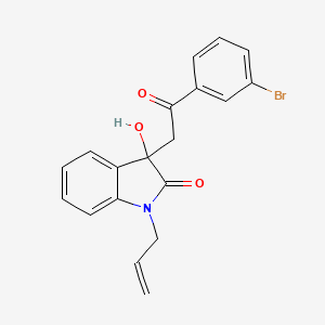 molecular formula C19H16BrNO3 B4007634 1-烯丙基-3-[2-(3-溴苯基)-2-氧代乙基]-3-羟基-1,3-二氢-2H-吲哚-2-酮 