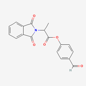 molecular formula C18H13NO5 B4007640 4-formylphenyl 2-(1,3-dioxo-1,3-dihydro-2H-isoindol-2-yl)propanoate 