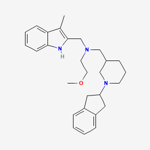 molecular formula C28H37N3O B4007660 N-{[1-(2,3-dihydro-1H-inden-2-yl)-3-piperidinyl]methyl}-2-methoxy-N-[(3-methyl-1H-indol-2-yl)methyl]ethanamine 