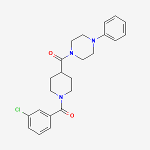 1-{[1-(3-chlorobenzoyl)-4-piperidinyl]carbonyl}-4-phenylpiperazine